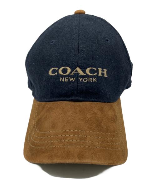 COACH（コーチ）COACH (コーチ) キャップ ネイビー×ブラウンの古着・服飾アイテム