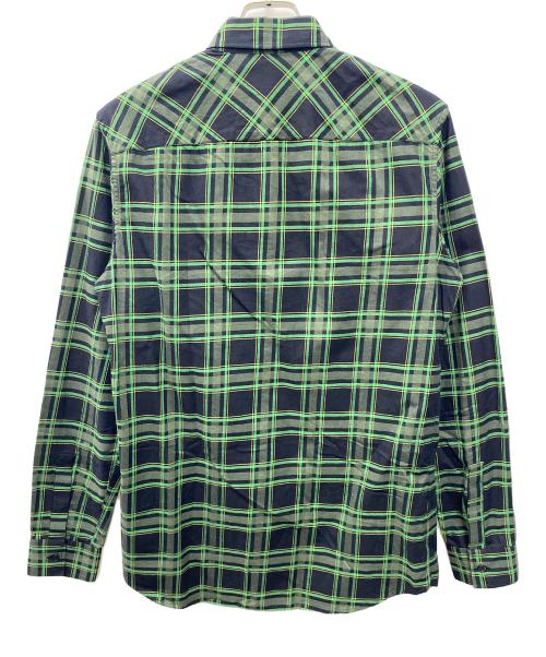 GIVENCHY（ジバンシィ）GIVENCHY (ジバンシィ) 長袖シャツ グリーン×ブラック サイズ:39の古着・服飾アイテム