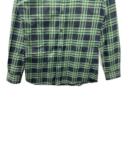 GIVENCHY（ジバンシィ）GIVENCHY (ジバンシィ) 長袖シャツ グリーン×ブラック サイズ:39の古着・服飾アイテム
