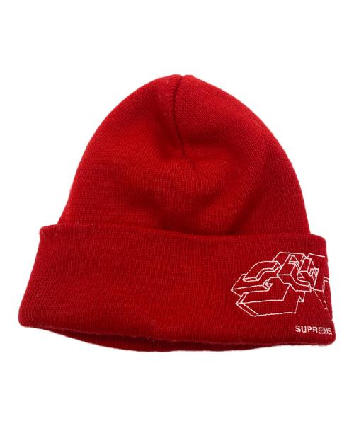 SUPREME（シュプリーム）SUPREME (シュプリーム) ニット帽 レッド サイズ:表記無しの古着・服飾アイテム