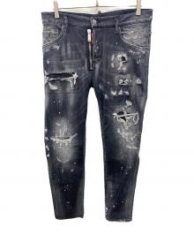 DSQUARED2（ディースクエアード）の古着「デニムパンツ」｜ブラック