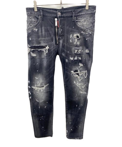 DSQUARED2（ディースクエアード）DSQUARED2 (ディースクエアード) デニムパンツ ブラック サイズ:29の古着・服飾アイテム