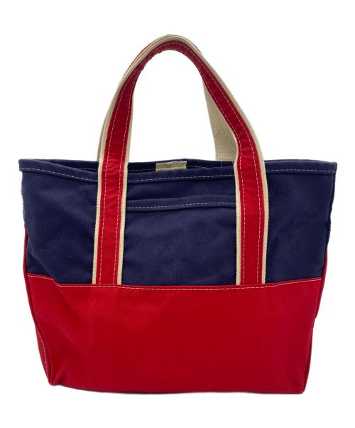 L.L.Bean（エルエルビーン）L.L.Bean (エルエルビーン) BEAMS (ビームス) トートバッグ レッド×ネイビーの古着・服飾アイテム