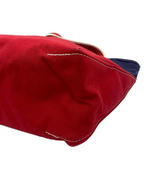 L.L.Bean（エルエルビーン）L.L.Bean (エルエルビーン) BEAMS (ビームス) トートバッグ レッド×ネイビーの古着・服飾アイテム
