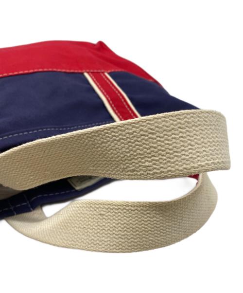 L.L.Bean（エルエルビーン）L.L.Bean (エルエルビーン) BEAMS (ビームス) トートバッグ レッド×ネイビーの古着・服飾アイテム