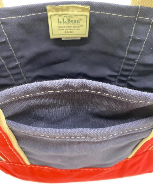 L.L.Bean（エルエルビーン）L.L.Bean (エルエルビーン) BEAMS (ビームス) トートバッグ レッド×ネイビーの古着・服飾アイテム