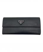 PRADAプラダ）の古着「長財布」｜ブラック