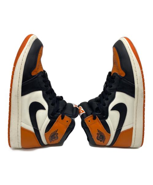 NIKE（ナイキ）NIKE (ナイキ) ハイカットスニーカー ブラック×オレンジ サイズ:27の古着・服飾アイテム