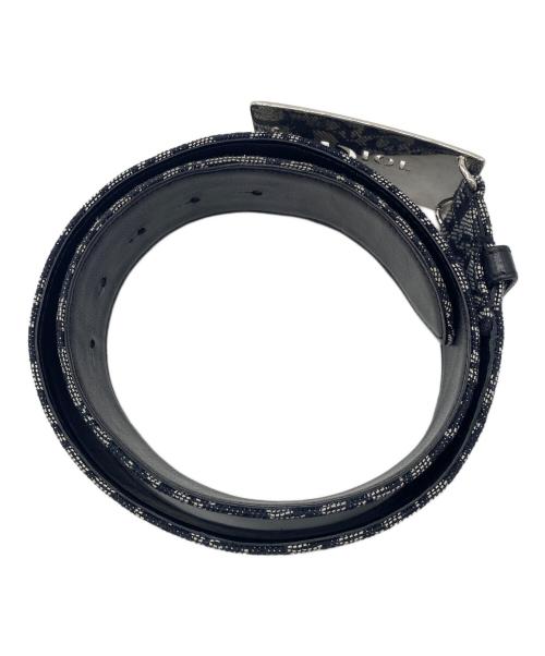 Christian Dior（クリスチャン ディオール）Christian Dior (クリスチャン ディオール) ベルト ブラック×ベージュの古着・服飾アイテム