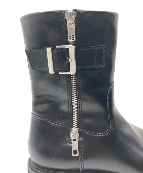 CHARLES & KEITH（チャールズアンドキース）CHARLES & KEITH (チャールズアンドキース) サイドジップブーツ ブラック サイズ:36の古着・服飾アイテム