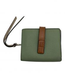 LOEWE（ロエベ）の古着「2つ折り財布」｜黄緑×ベージュ
