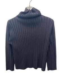 PLEATS PLEASE（プリーツプリーズ）の古着「長袖カットソー」｜ブラック