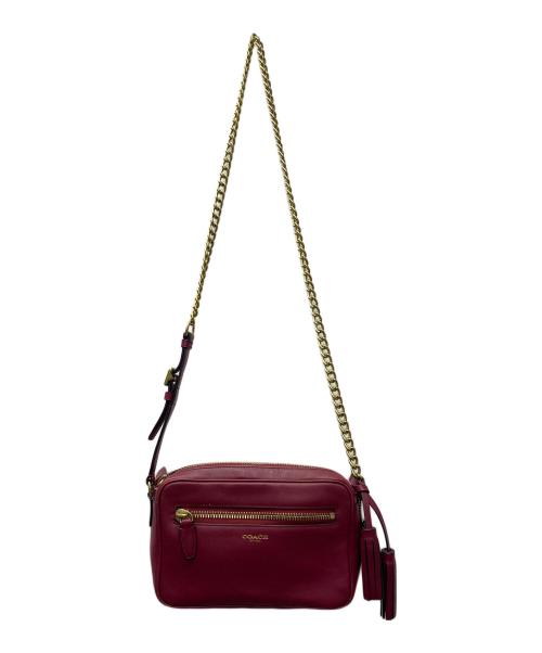 COACH（コーチ）COACH (コーチ) チェーンショルダーバッグ レッドの古着・服飾アイテム