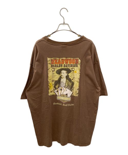HARLEY-DAVIDSON（ハーレーダビッドソン）HARLEY-DAVIDSON (ハーレーダビッドソン) 半袖カットソー ブラウン サイズ:2XLの古着・服飾アイテム