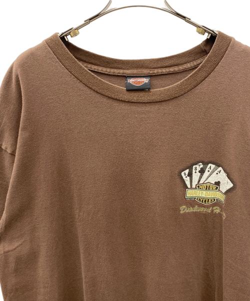 HARLEY-DAVIDSON（ハーレーダビッドソン）HARLEY-DAVIDSON (ハーレーダビッドソン) 半袖カットソー ブラウン サイズ:2XLの古着・服飾アイテム