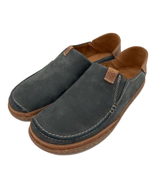 CLARKS（クラークス）CLARKS (クラークス) スリッポン ネイビー×ブラウン サイズ:27cmの古着・服飾アイテム