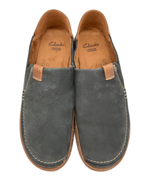 CLARKS（クラークス）CLARKS (クラークス) スリッポン ネイビー×ブラウン サイズ:27cmの古着・服飾アイテム