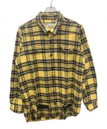 OFFWHITE（オフホワイト）の古着「長袖シャツ」｜イエロー×ネイビー