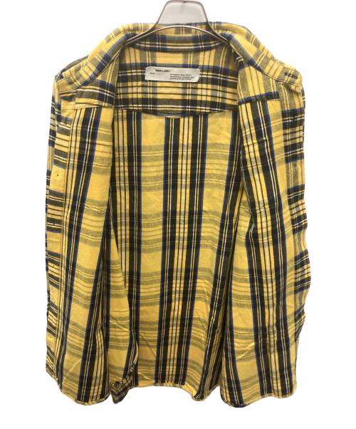 OFFWHITE（オフホワイト）OFFWHITE (オフホワイト) 長袖シャツ イエロー×ネイビー サイズ:Ｍの古着・服飾アイテム