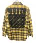 OFFWHITE (オフホワイト) 長袖シャツ イエロー×ネイビー サイズ:Ｍ：15000円
