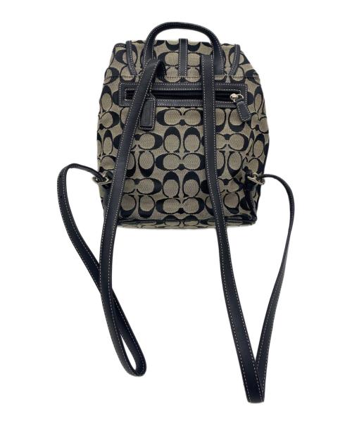 COACH（コーチ）COACH (コーチ) リュック ブラック×ベージュの古着・服飾アイテム
