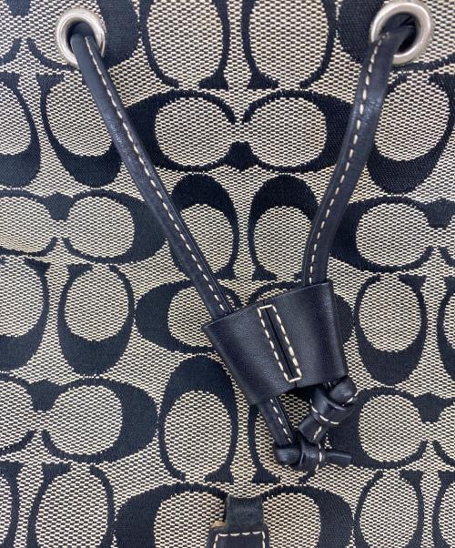 COACH（コーチ）COACH (コーチ) リュック ブラック×ベージュの古着・服飾アイテム
