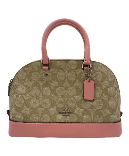 COACH（コーチ）COACH (コーチ) ショルダーバッグ ベージュ×ピンクの古着・服飾アイテム