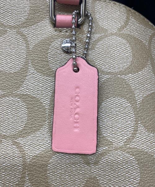 COACH（コーチ）COACH (コーチ) ショルダーバッグ ベージュ×ピンクの古着・服飾アイテム