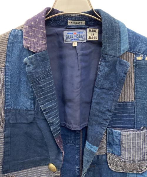 BLUE BLUE（ブルーブルー）BLUE BLUE (ブルーブルー) パッチワークジャケット インディゴ サイズ:3の古着・服飾アイテム