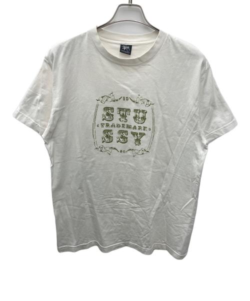 stussy（ステューシー）stussy (ステューシー) 半袖カットソー ホワイト サイズ:Ｌの古着・服飾アイテム
