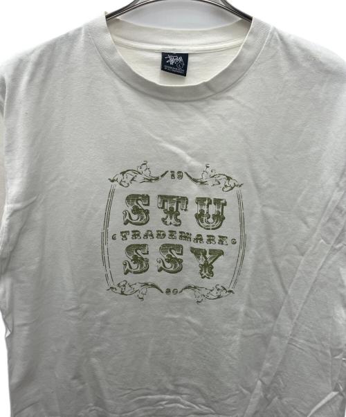 stussy（ステューシー）stussy (ステューシー) 半袖カットソー ホワイト サイズ:Ｌの古着・服飾アイテム