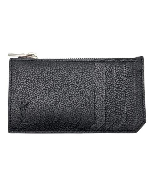 Saint Laurent Paris（サンローランパリ）Saint Laurent Paris (サンローランパリ) フラグメント ジップカードケース ブラックの古着・服飾アイテム