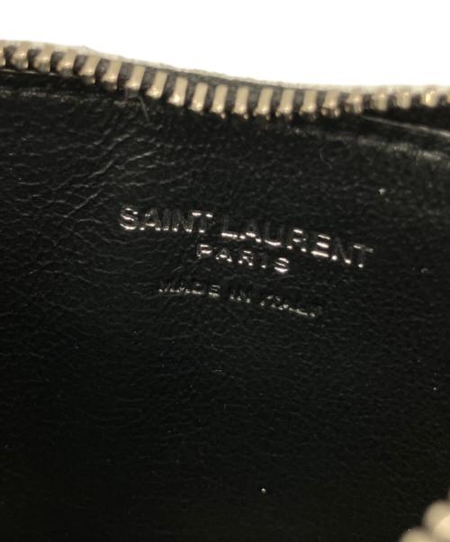 Saint Laurent Paris（サンローランパリ）Saint Laurent Paris (サンローランパリ) フラグメント ジップカードケース ブラックの古着・服飾アイテム