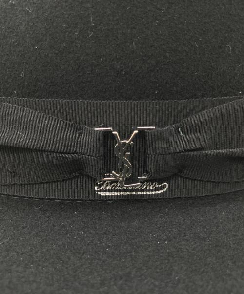 Saint Laurent Paris（サンローランパリ）Saint Laurent Paris (サンローランパリ) BORSALINO (ボルサリーノ) ハット ブラックの古着・服飾アイテム