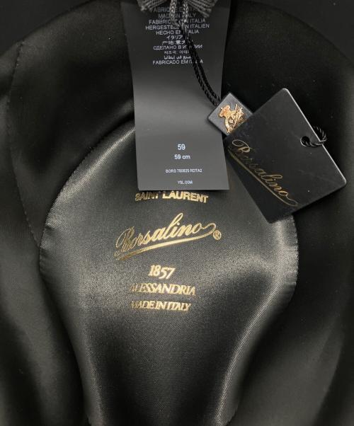 Saint Laurent Paris（サンローランパリ）Saint Laurent Paris (サンローランパリ) BORSALINO (ボルサリーノ) ハット ブラックの古着・服飾アイテム