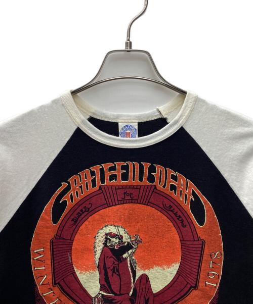 GRATEFUL DEAD（グレイトフル・デッド）GRATEFUL DEAD (グレイトフル・デッド) 半袖カットソー ブラック×ホワイト サイズ:Mの古着・服飾アイテム