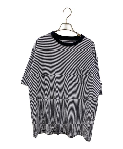 EEL（イール）EEL (イール) 半袖カットソー ネイビー×ホワイト サイズ:Ｍの古着・服飾アイテム