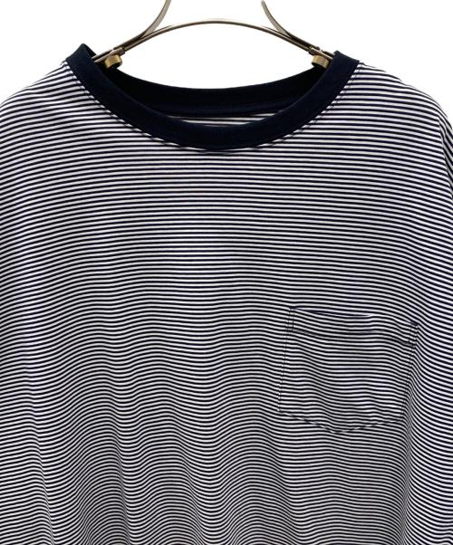 EEL（イール）EEL (イール) 半袖カットソー ネイビー×ホワイト サイズ:Lの古着・服飾アイテム