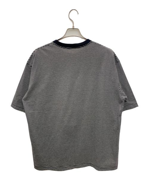 EEL（イール）EEL (イール) 半袖カットソー グレー×ブラック サイズ:Ｌの古着・服飾アイテム