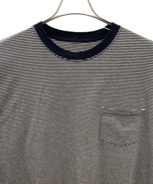EEL（イール）EEL (イール) 半袖カットソー グレー×ブラック サイズ:Ｌの古着・服飾アイテム