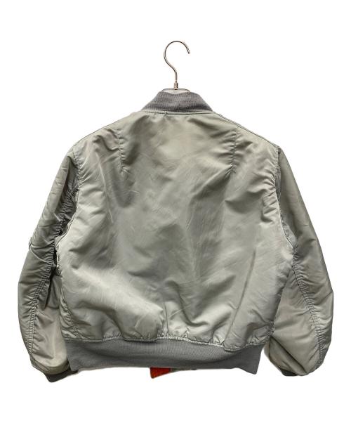 ALPHA（アルファ）ALPHA (アルファ) MA-1ジャケット グレー×オレンジ サイズ:Ｌの古着・服飾アイテム