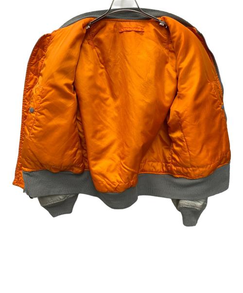 ALPHA（アルファ）ALPHA (アルファ) MA-1ジャケット グレー×オレンジ サイズ:Ｌの古着・服飾アイテム