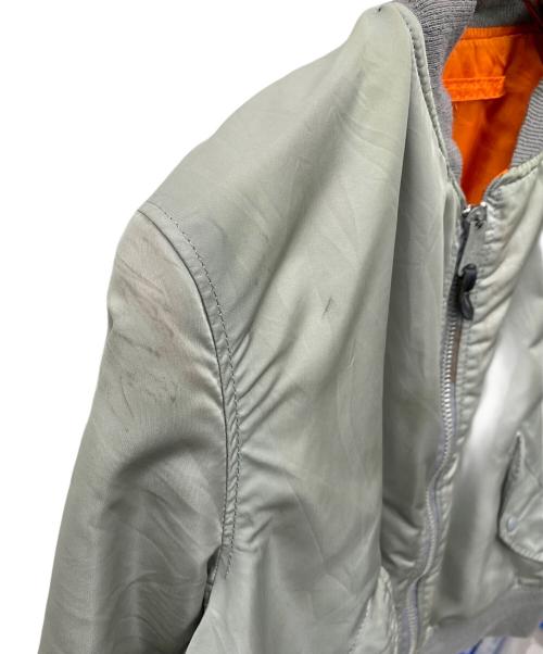 ALPHA（アルファ）ALPHA (アルファ) MA-1ジャケット グレー×オレンジ サイズ:Ｌの古着・服飾アイテム