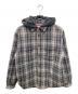 SUPREME（シュプリーム）の古着「Tartan Flannel Hooded Shirt」｜グレー×ブラック