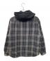 SUPREME (シュプリーム) Tartan Flannel Hooded Shirt グレー×ブラック サイズ:Ｓ：15000円