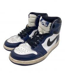 NIKE（ナイキ）の古着「ハイカットスニーカー」｜ネイビー×ホワイト