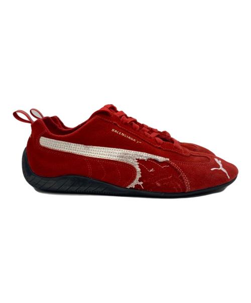 BALENCIAGA（バレンシアガ）BALENCIAGA (バレンシアガ) PUMA (プーマ) ローカットスニーカー レッド×ホワイト サイズ:27の古着・服飾アイテム