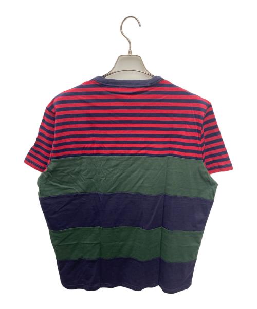 MONCLER（モンクレール）MONCLER (モンクレール) 半袖カットソー レッド×ネイビー×グリーン サイズ:XXLの古着・服飾アイテム