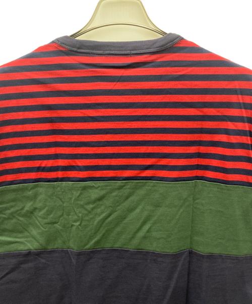 MONCLER（モンクレール）MONCLER (モンクレール) 半袖カットソー レッド×ネイビー×グリーン サイズ:XXLの古着・服飾アイテム