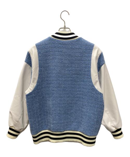 furfur（ファーファー）furfur (ファーファー) ブルゾン ブルー×ホワイト サイズ:freeの古着・服飾アイテム